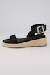 Leder-Espadrilles, Bast-Sohle, Weite-H
