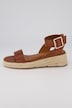 Espadrilles en cuir, semelle en corde tressée, largeur H