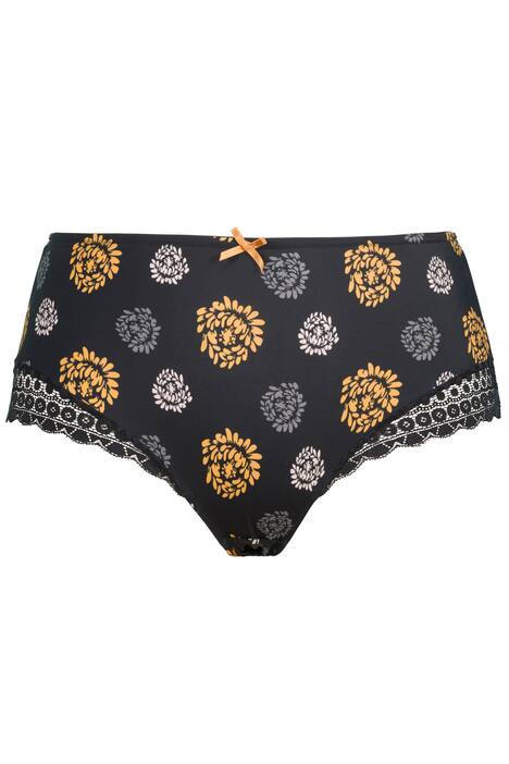 Midi kalhotky, květy, krajkové okraje