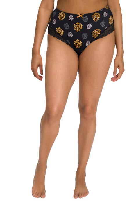 Midi kalhotky, květy, krajkové okraje