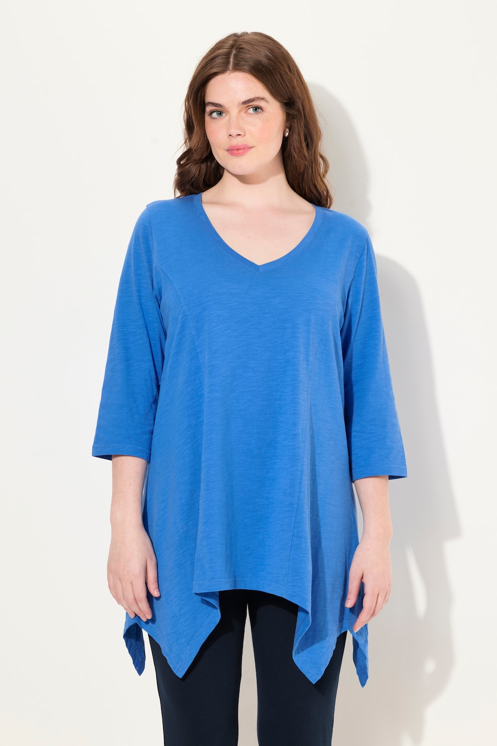 Große Größen Shirt, Damen, blau, Größe: 46/48, Baumwolle, Ulla Popken