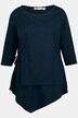 Camiseta, cuello barco, mangas 3/4, algodón orgánico