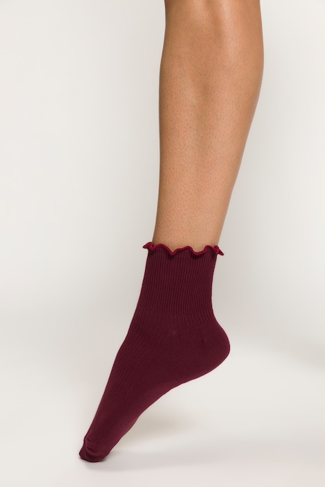 Ruffle Cuff Ankle Socks Stockings Socks