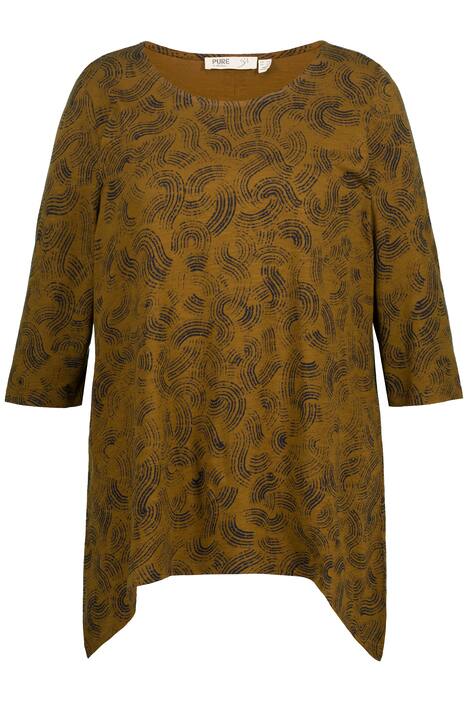 Tričko, oversize, kulatý výstřih, 3/4 rukávy, biobavlna