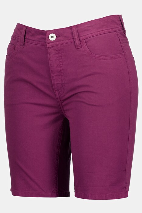 Shorts, Zipper, Saum mit Umschlag