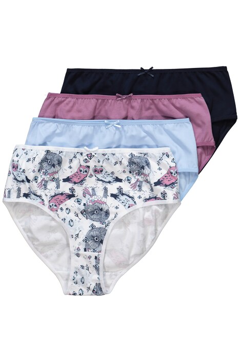 Kalhotky, 4-balení, jednobarevné/sovy