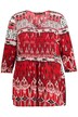Mačkaná halenka, etno vzor, A střih, kulatý výstřih, 3/4 rukávy