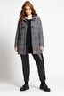 Toggle Button Zip Front Check Fully Lined Coat