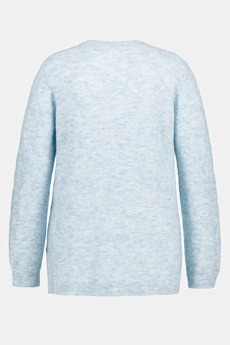 LOVE Pattern Neck Sweater | Sweater Sweaters