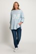 Pull, chiné, LOVE, col V, manches longues