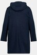 Sweater Knit Fleece Zip Front Long Hooded Jacket