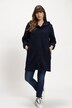 Sweater Knit Fleece Zip Front Long Hooded Jacket