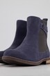 Chelsea-Boots, Veloursleder, gemusterter Einsatz, Weite H