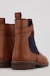 Leder-Stiefeletten, Elastikeinsatz, Weite H