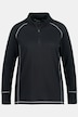 Sweat-shirt, col montant, fermeture éclair, manches longues, passe-pouces intégré