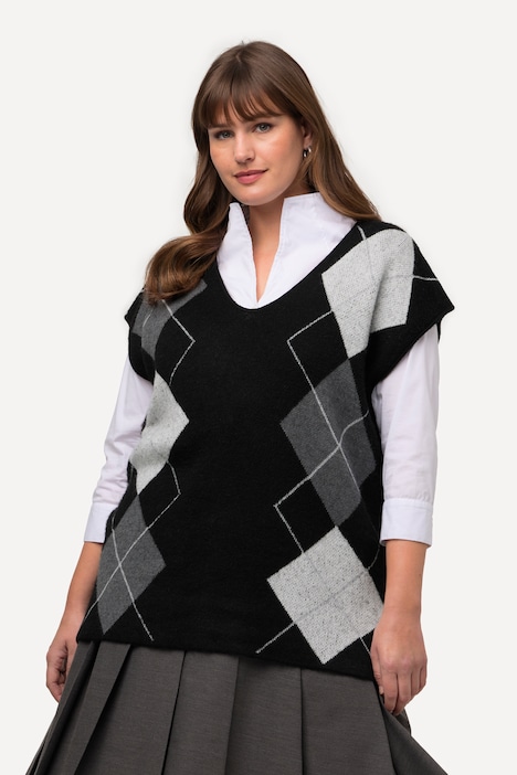 Argyle V-Neck Sweater Vest | Sweater | Sweaters