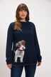 Pullover, Regular Fit, Hunde Motiv, Stehkragen, Langarm