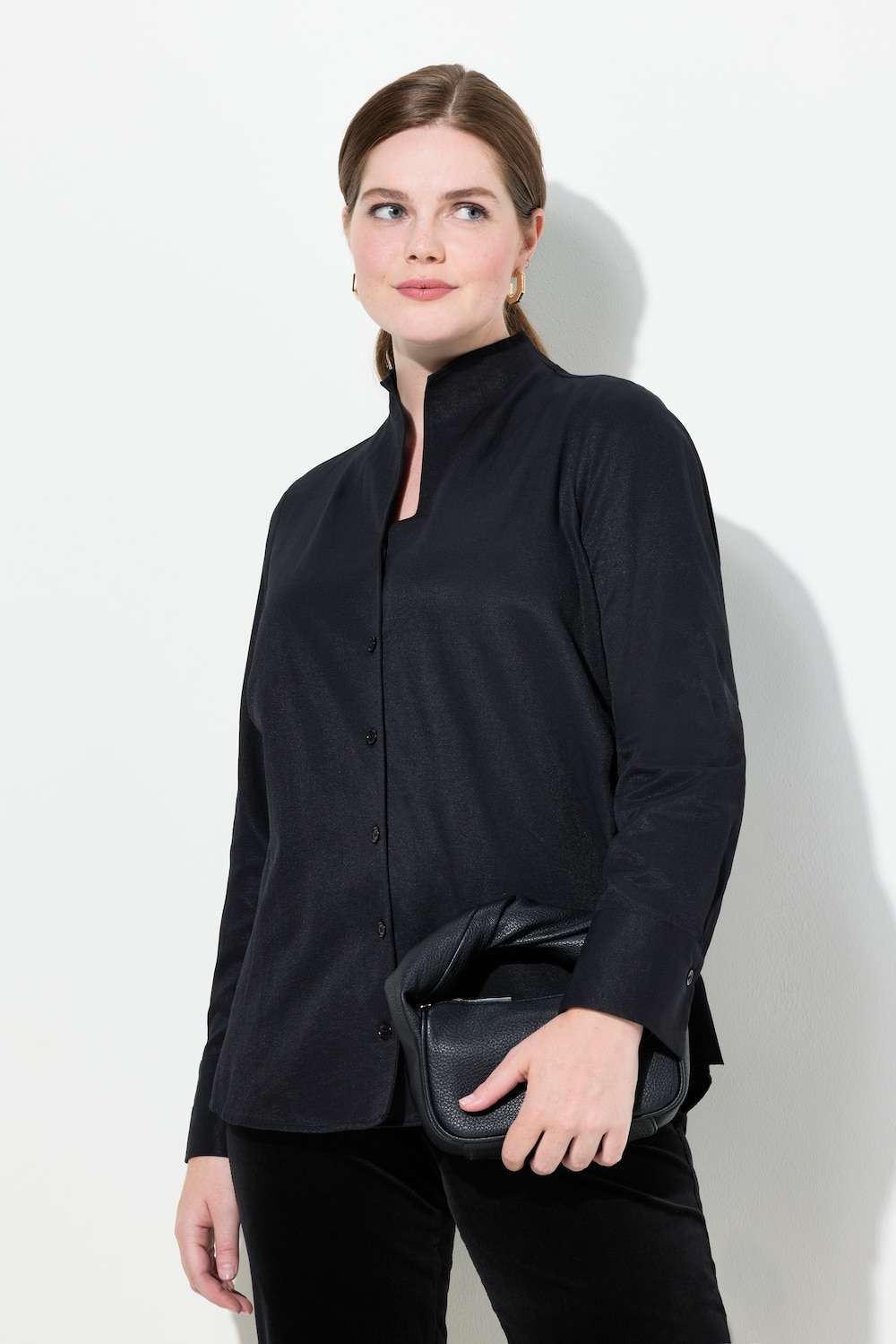 Große Größen Bluse, Damen, schwarz, Größe: 62/64, Baumwolle/Polyester, Ulla Popken