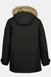 Parka, capuchon, afneembare geweven bont, rits, winddicht, waterafstotend
