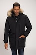 Parka, capuchon, afneembare geweven bont, rits, winddicht, waterafstotend
