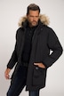 Parka, capuchon, afneembare geweven bont, rits, winddicht, waterafstotend