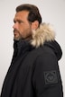 Parka, capuchon, afneembare geweven bont, rits, winddicht, waterafstotend