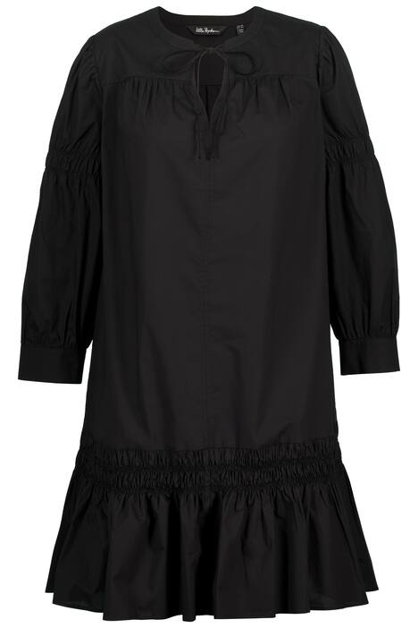 Šaty, A střih, mačkané detaily, stojáček, dlouhé rukávy