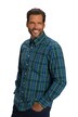 Kostkovaná košile, dlouhé rukávy, skrytý límeček s knoflíky, Modern střih, do 8XL