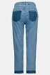 7/8-Jeans, Farb Effekte, 5-Pocket, Fransensaum, etwas weiter