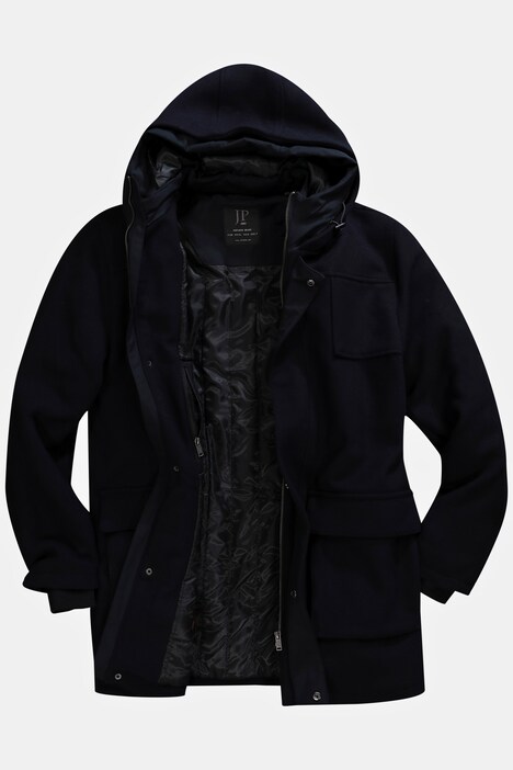 Veste Polaire Femme D'Hiver Avec Capuche - Manteau Chaud Fermeture Zippée, Poches, Renforts Aux Coudes