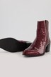 Botines de piel, repujado de cocodrilo, ancho H