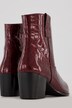 Botines de piel, repujado de cocodrilo, ancho H