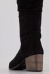 Lederstiefel, XL-Schaft, Veloursleder, Raffungen Weite H