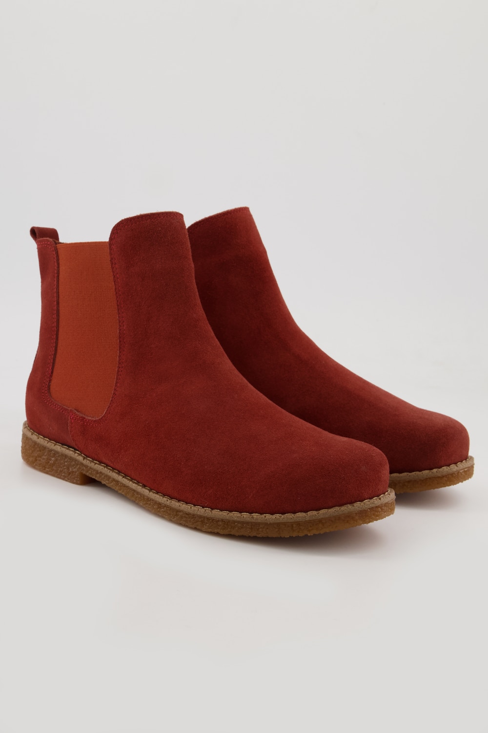 Grote Maten chelsea boots, Dames, bruin, Maat: 41, Leer/Overige, Ulla Popken