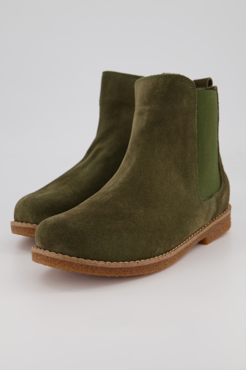 Grote Maten chelsea boots, Dames, turquoise, Maat: 39, Leer/Overige, Ulla Popken