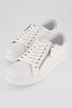 Zapatilla deportiva de cuero, cierre de cremallera, plantilla extraíble, anchura H