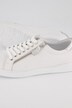 Zapatilla deportiva de cuero, cierre de cremallera, plantilla extraíble, anchura H