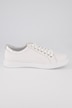 Zapatilla deportiva de cuero, cierre de cremallera, plantilla extraíble, anchura H