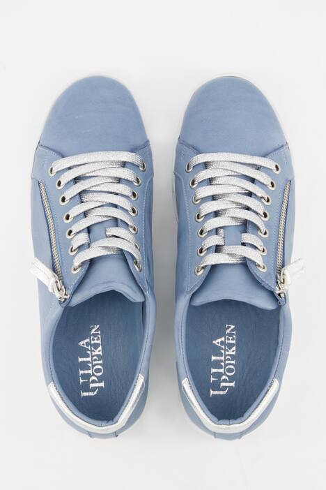 Leder-Sneaker, Reißverschluss, Wechselfußbett, Weite H
