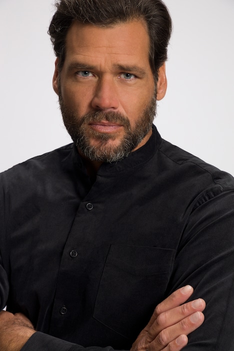 Cordhemd, FLEXNAMIC®, Stehkragen, Modern Fit, bis 8 XL