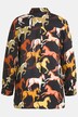 Horse Print Button Front Blouse