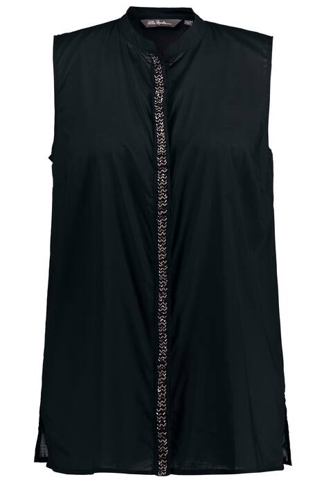 Halenka, zdobená, A střih, kulatý výstřih, bez rukávů