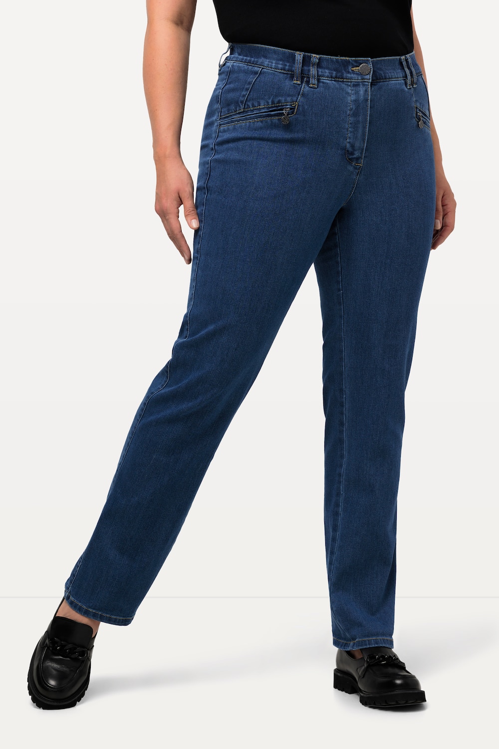 Große Größen Jeans Mony, Damen, blau, Größe: 31, Baumwolle/Polyester/Viskose, Ulla Popken