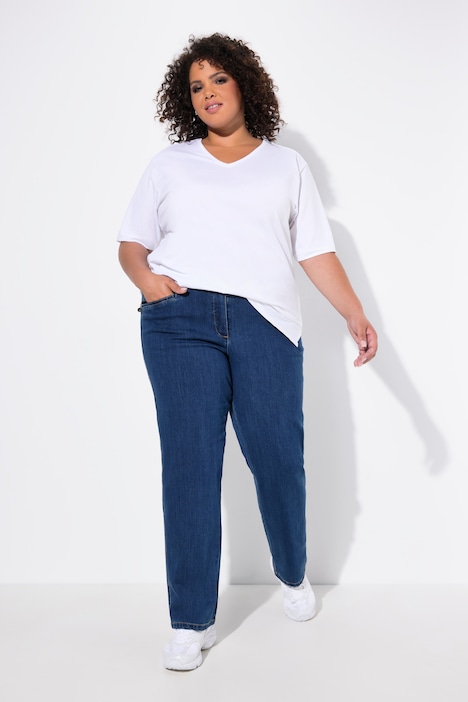 Mony Elastic Waist Zip Pocket Jeans