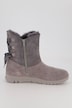 Vitaform, Leder-Stiefeletten, Lammfell, Schleife, Weite H