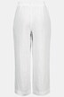 Leinen-Culotte Identity, weites Bein, breiter Bund, Bindeband