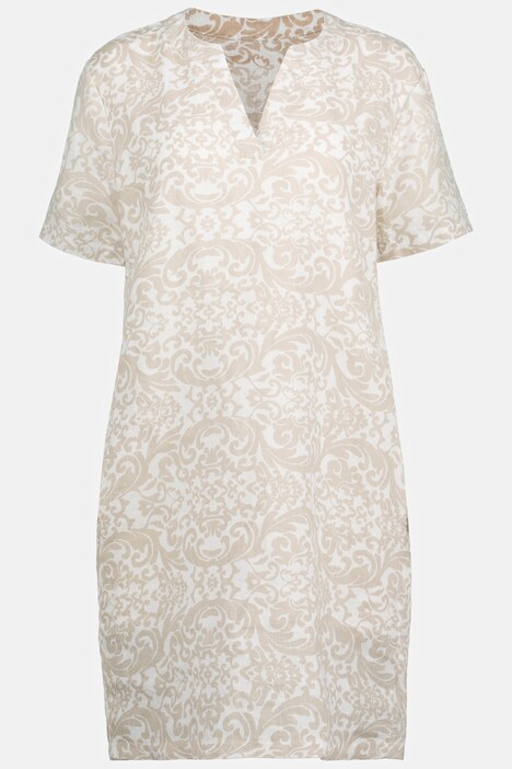 Leinenkleid Identity, Print, Halbarm