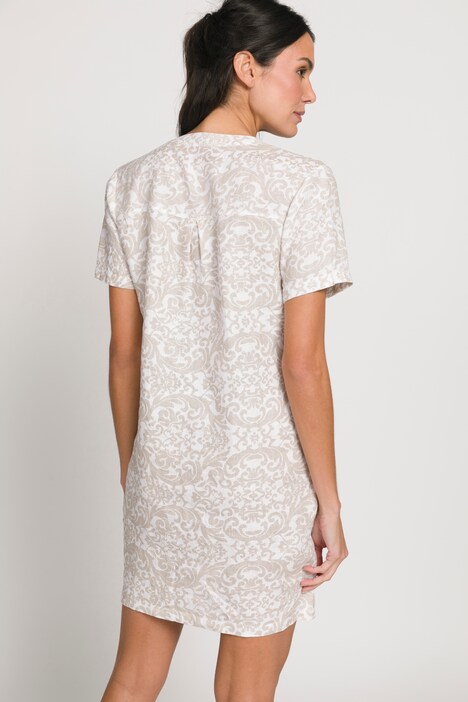 Leinenkleid Identity, Print, Halbarm