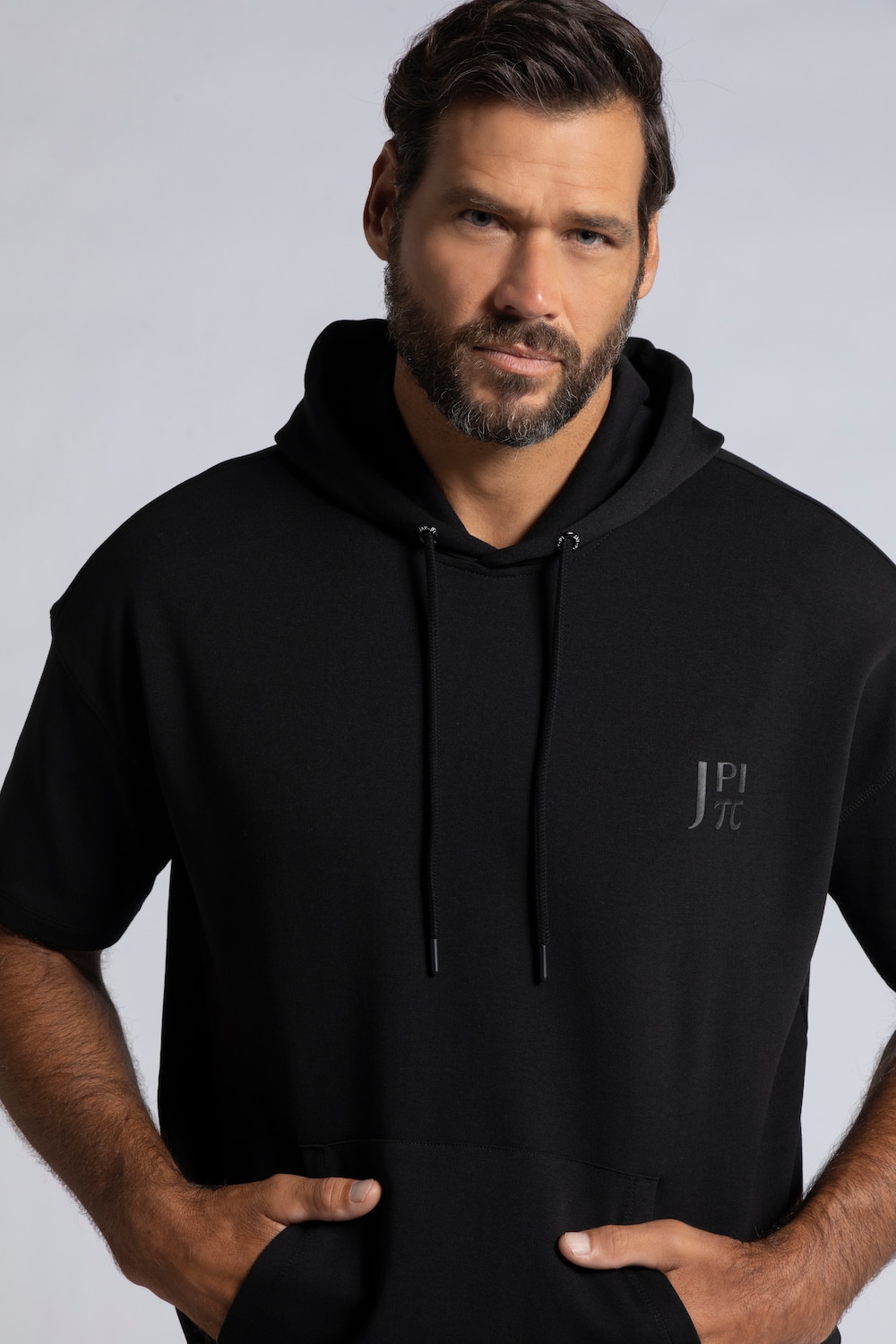 Stora storlekar hoodie, Her, svart, storlek: 4XL, Bomull/Polyester, JAY-PI