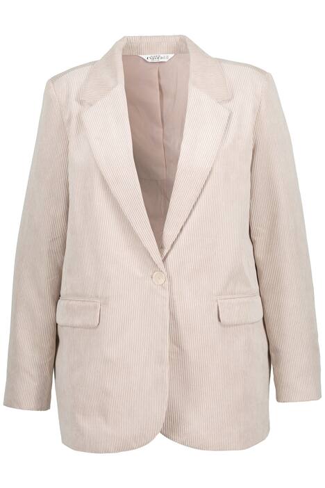 Manšestrový blejzr, rovný střih, klopový límec, dlouhé rukávy